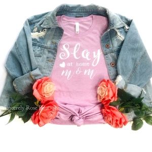 Slay at home mom Lilac T-Shirt